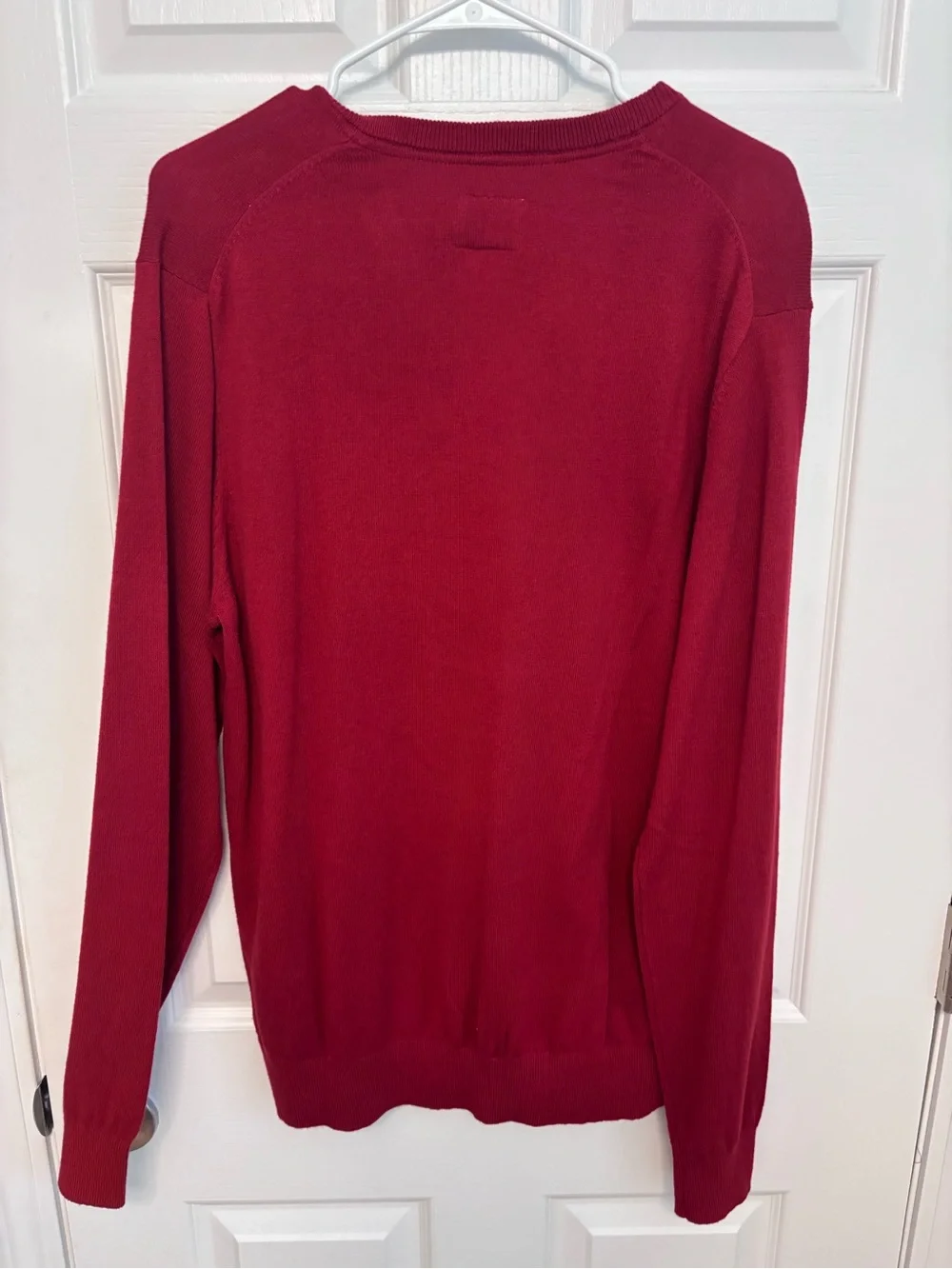 St. John's Bay Men's V-Neck Sweater - Burgundy Red